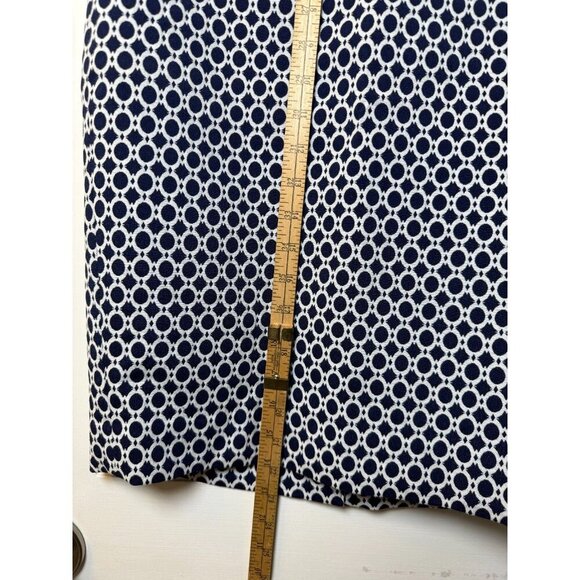 The Limited Blue & White Patterned Lined Pencil Skirt Women's Size 6 - Picture 7 of 10